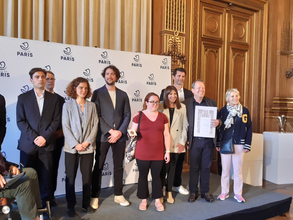 Mme Anne-Laure Tartarin, Mme Anne Hidalgo (Maire de Paris), M. Bernard Comment (Pdt du PUC Omnisports)